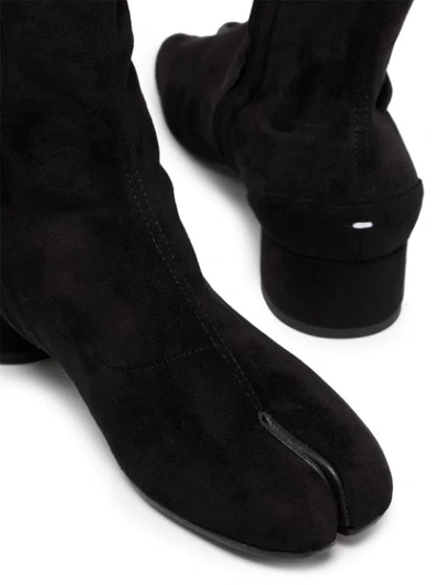 Shop Maison Margiela Tabi 30mm Thigh-high Boots In Black