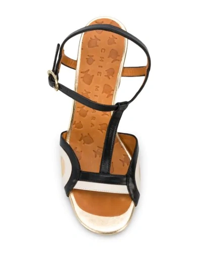Shop Chie Mihara T-bar Strap Heeled Sandals In Gold