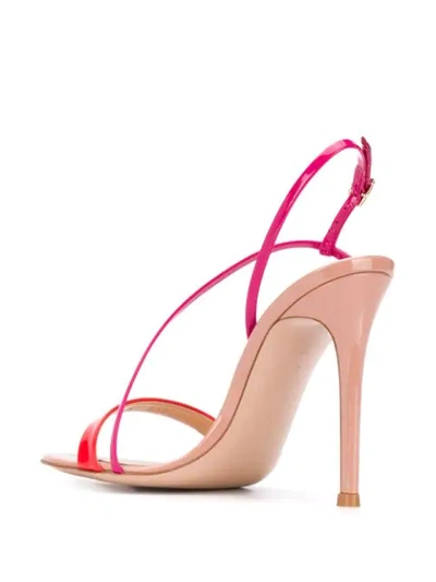 Shop Gianvito Rossi Manhattan 105mm Colour-block Sandals In Pink