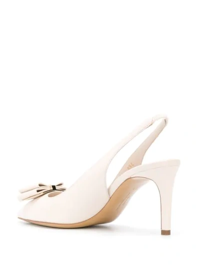 Shop Ferragamo Zahir Slingback Pumps In Neutrals