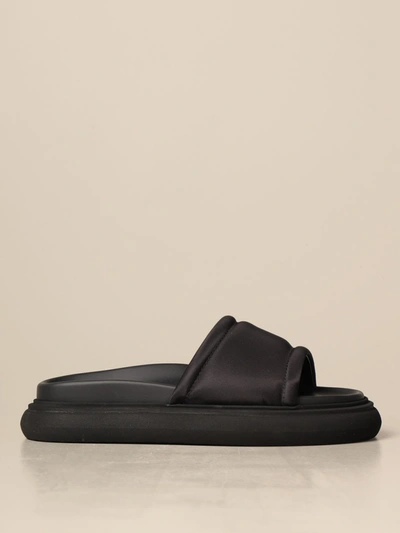 Shop Attico Flat Sandals The  Life At Large Capsule Sandals In Neoprene And Rubber In Black