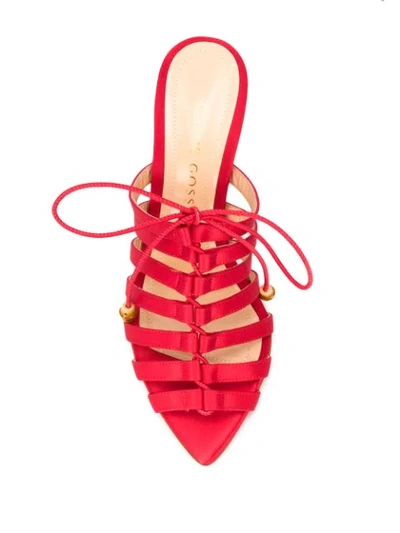 Shop Chloe Gosselin Kristen 100mm Sandals In Red