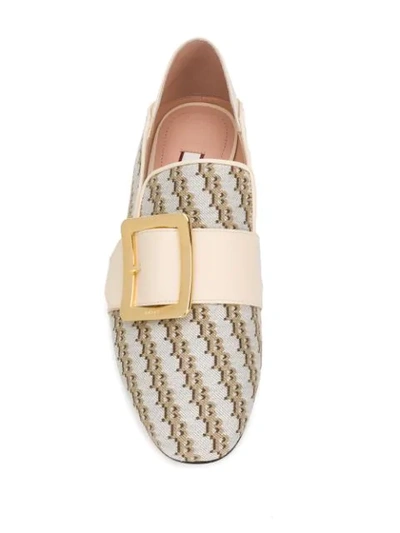 Shop Bally Janelle Loafers In Neutrals