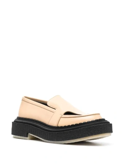 Shop Adieu Type 161 Leather Loafers In Neutrals