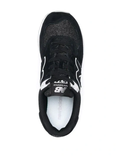 Shop New Balance Logo Patch Suede Trainers In Black