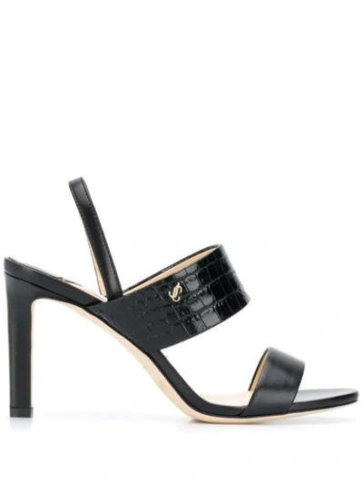 Shop Jimmy Choo Salise 85mm Sandals In Black