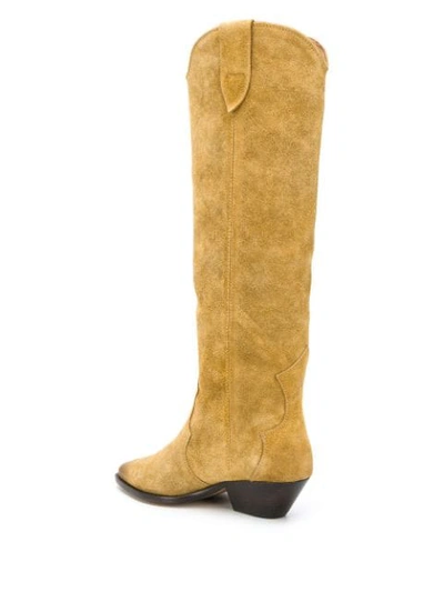 Shop Isabel Marant Pointed Knee-length Boots In Neutrals