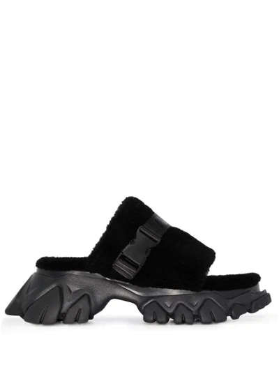 Shop Angel Chen Dragon Teeth Open-toe Sandals In Black