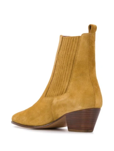 Shop Sandro Amelya Pointed-toe Boots In Ambre