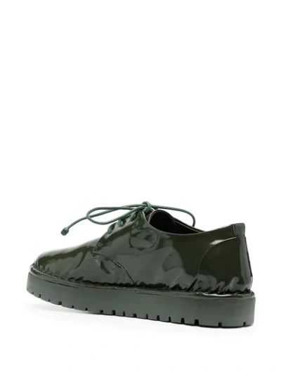 Shop Marsèll Patent Lace-up Shoes In Green