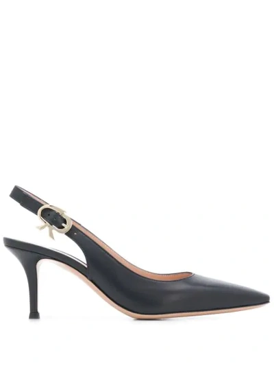 Shop Gianvito Rossi Slingback 75mm Pumps In Blue