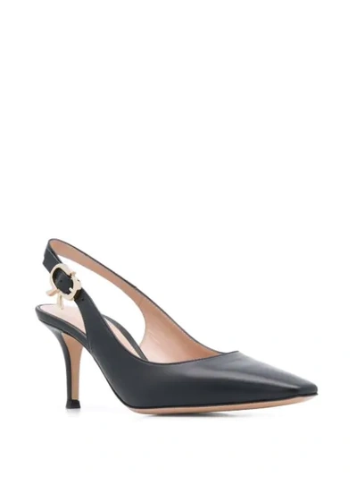 Shop Gianvito Rossi Slingback 75mm Pumps In Blue
