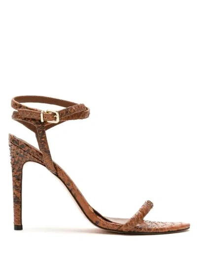 Shop Nk Snake Victoria Sandals In Brown