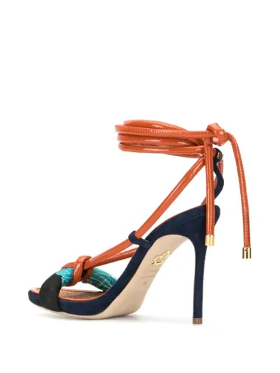Shop Dsquared2 Wrap-around Stiletto Sandals In Brown