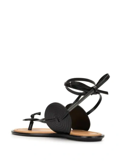 Shop Loewe Disc-detail Tie-ankle Sandal In Black