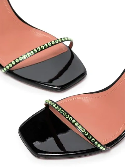 Shop Amina Muaddi Vita 95mm Crystal-embellished Sandals In Black
