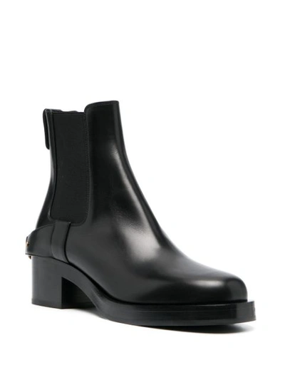Shop Valentino Vlogo Block-heel Ankle Boots In Black