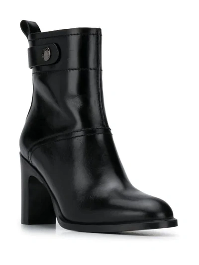 Shop See By Chloé Chunky Heel Ankle Boots In Black