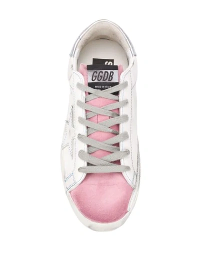 Shop Golden Goose Lace-up Trainers In White