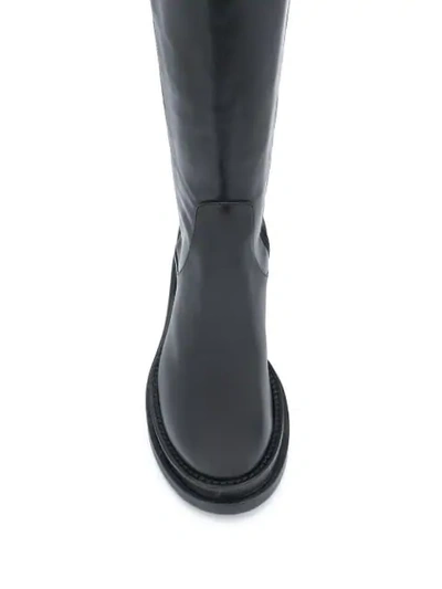 Shop Ermanno Scervino Detachable Flap Knee-high Boots In Black