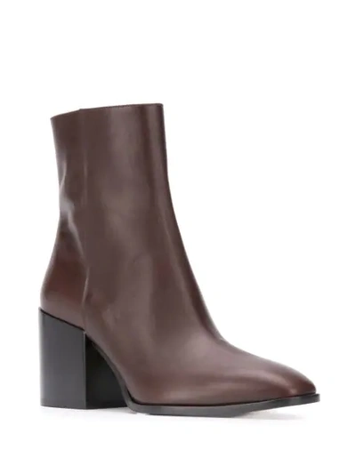 Shop Aeyde 80mm Leandra Ankle Boots In Brown