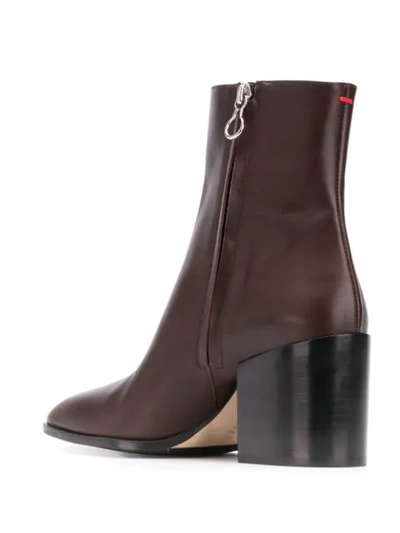 Shop Aeyde 80mm Leandra Ankle Boots In Brown