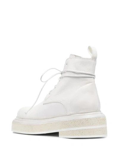 Shop Marsèll Lace-up Leather Boots In White