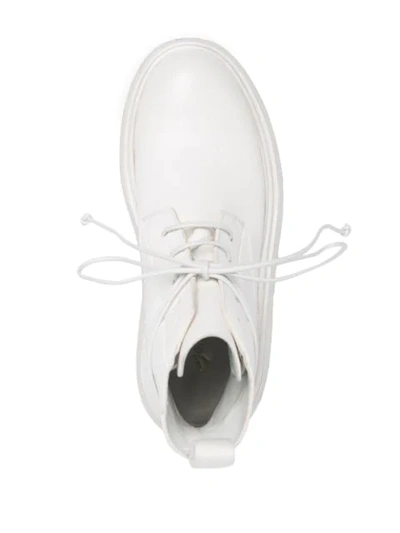 Shop Marsèll Lace-up Leather Boots In White