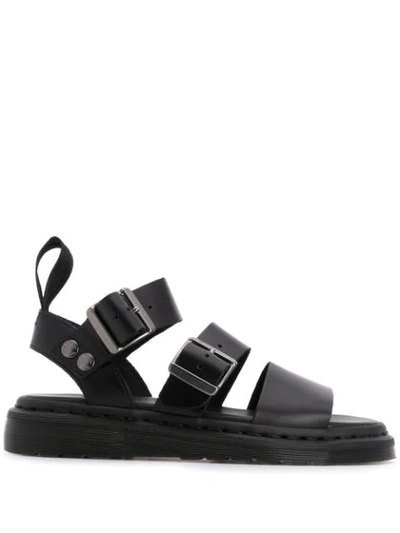 Shop Dr. Martens Gryphon Strap Sandals In Black