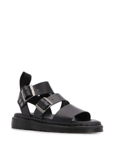 Shop Dr. Martens' Gryphon Strap Sandals In Black