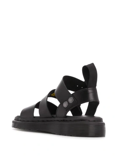 Shop Dr. Martens Gryphon Strap Sandals In Black