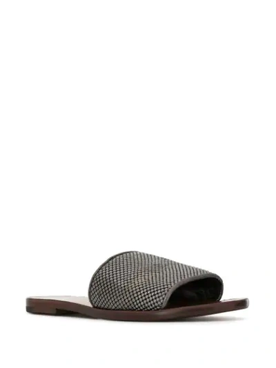 Shop Madison.maison 15mm Metallic Sandals In Black