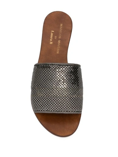 Shop Madison.maison 15mm Metallic Sandals In Black