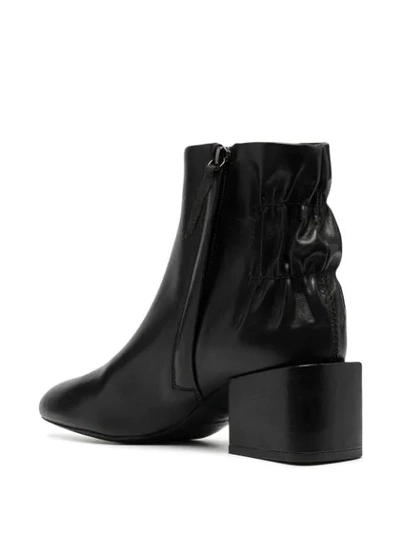 Shop Diesel Zip-up Leather Ankle Boots In Black