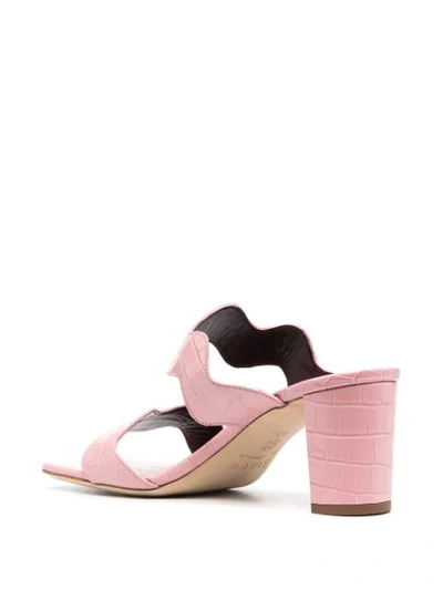 Shop Staud Frankie Wavy Sandals In Pink