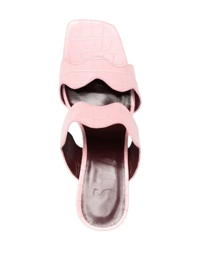 Shop Staud Frankie Wavy Sandals In Pink