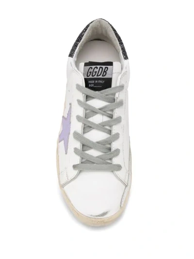 Shop Golden Goose Superstar Glittery-heel Sneakers In White