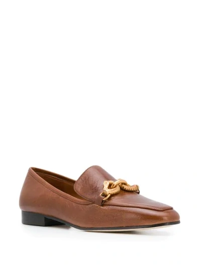 Shop Tory Burch Jessa Chain-link Loafers In Brown