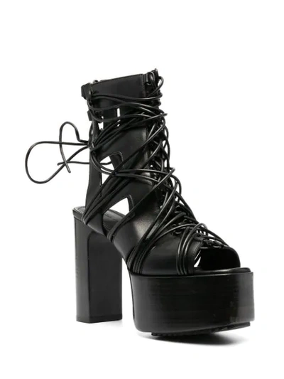 Shop Rick Owens Performa Megalaced Shoes In Black