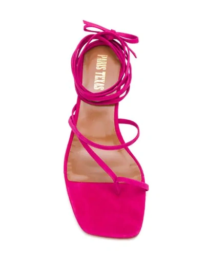 Shop Paris Texas Lace-up 45mm Sandals In Pink