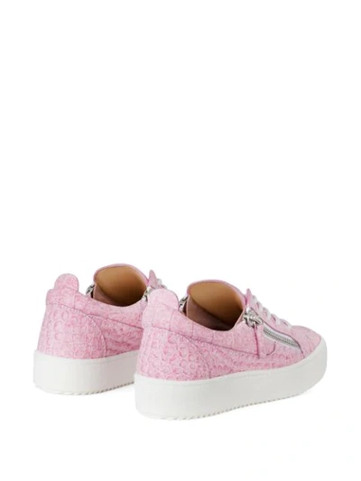 Shop Giuseppe Zanotti Gail Low-top Sneakers In Pink