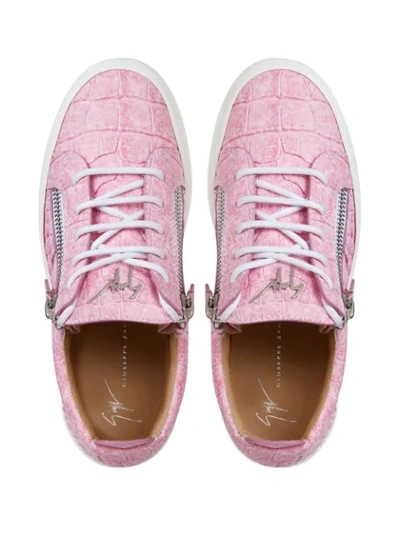Shop Giuseppe Zanotti Gail Low-top Sneakers In Pink