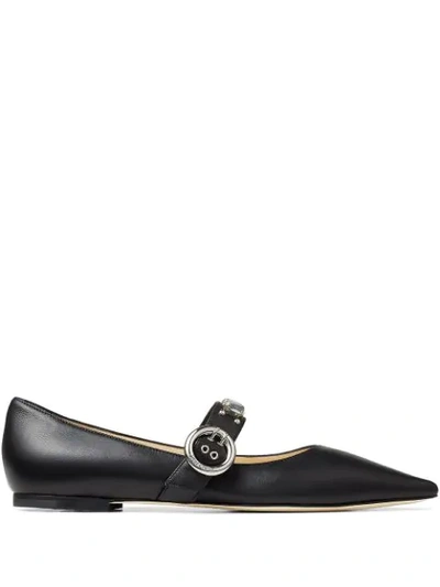 Shop Jimmy Choo Gela Ballerina Flats In Black