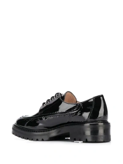 Shop Alexa Chung Chunky 40mm Lace-up Brogues In Black