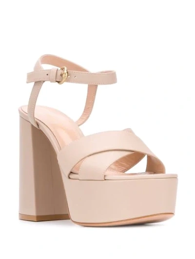 Shop Gianvito Rossi Bebe 115mm Platform Sandals In Neutrals