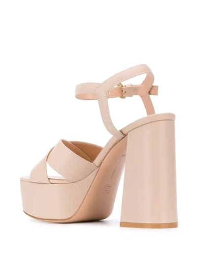 Shop Gianvito Rossi Bebe 115mm Platform Sandals In Neutrals