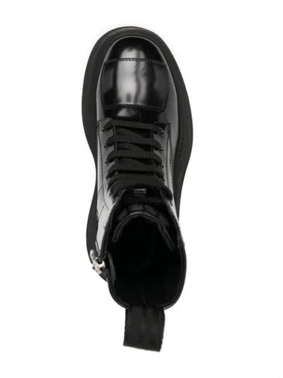 Shop Gcds Ankle Lace-up Boots In Black