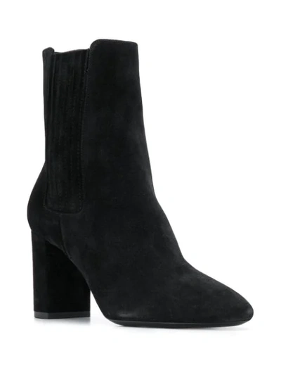 Saint Laurent Mica Suede Ankle Boots In Black