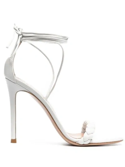 Shop Gianvito Rossi Leomi Ankle-tie Sandals In White