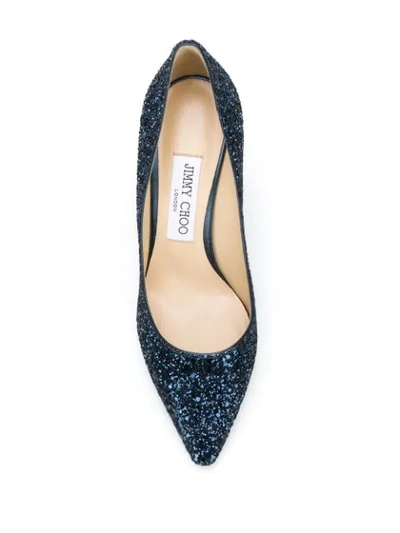 Shop Jimmy Choo Romy 85mm Pumps In Blue